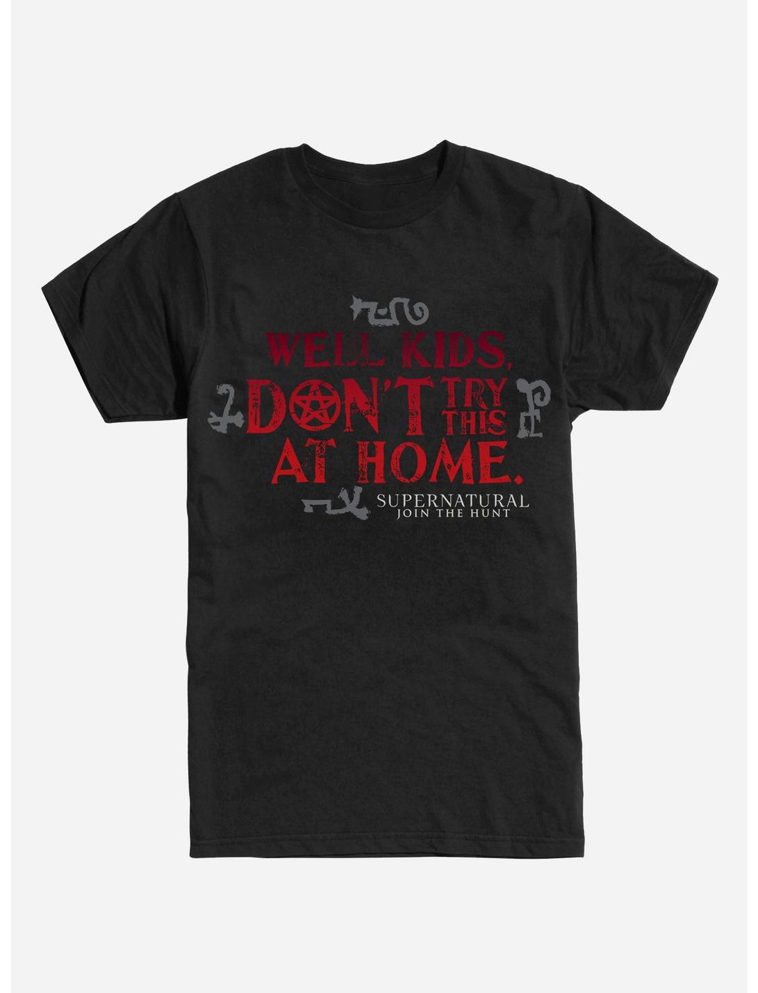Supernatural Don't Try At Home T-Shirt, BLACK, hi-res