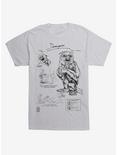 Fantastic Beasts Demiguise Sketches T-Shirt, LIGHT GREY, hi-res