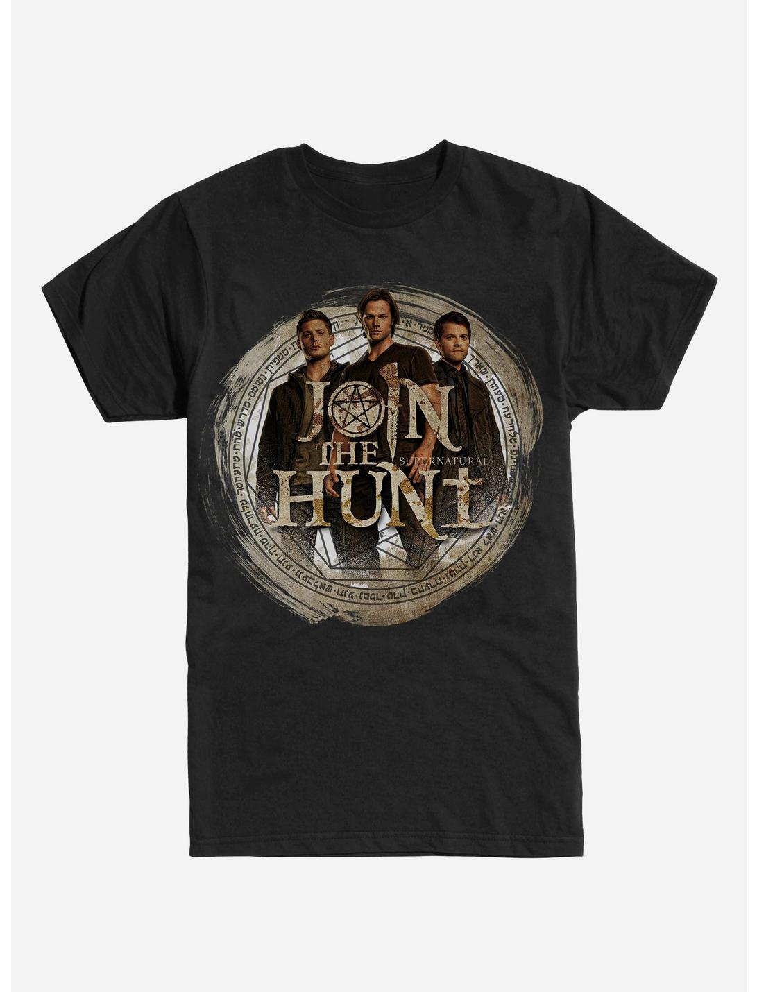 Supernatural Join The Hunt Group T-Shirt, BLACK, hi-res