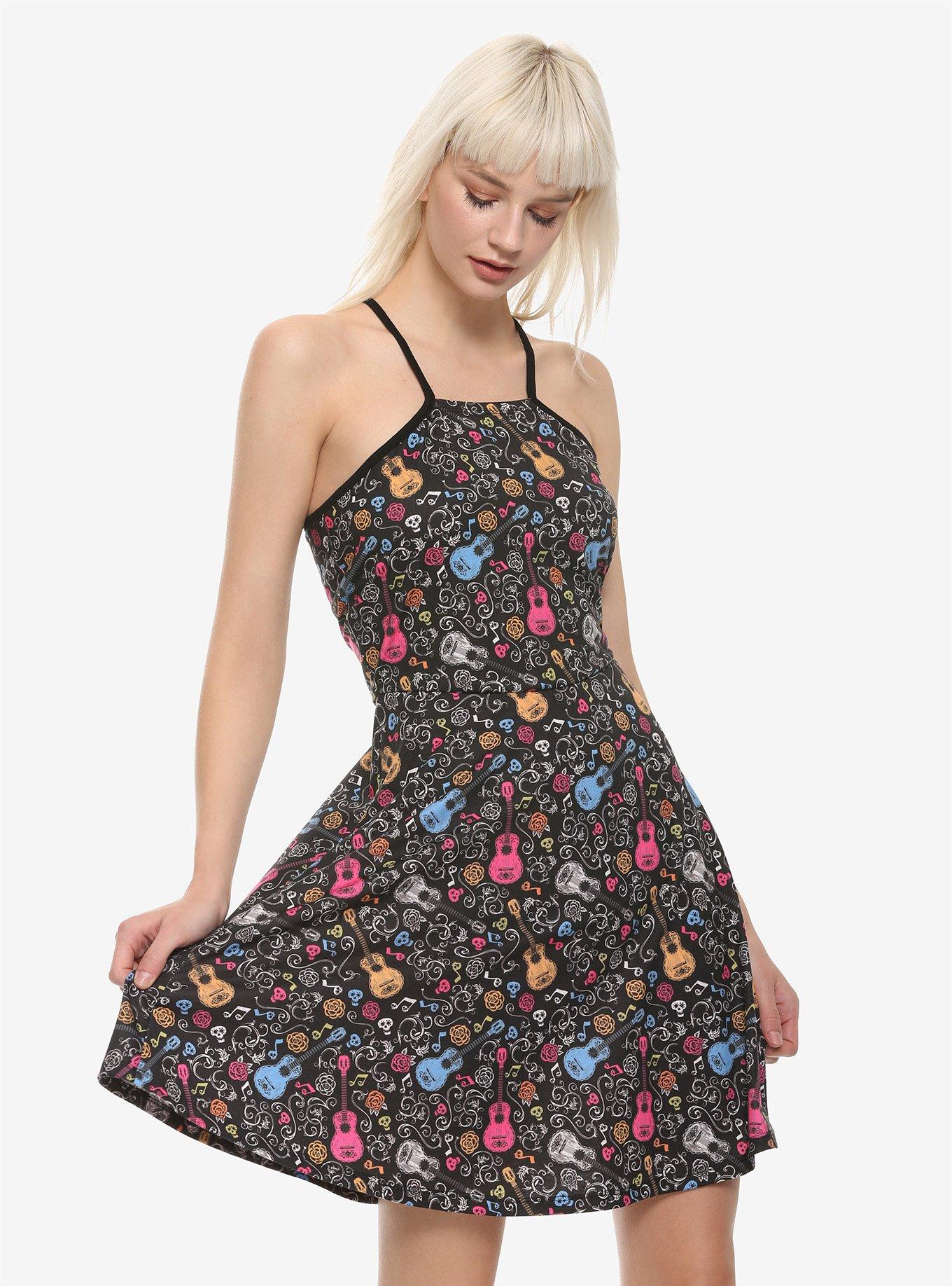 Disney Pixar Coco Guitar Print Dress | Hot Topic