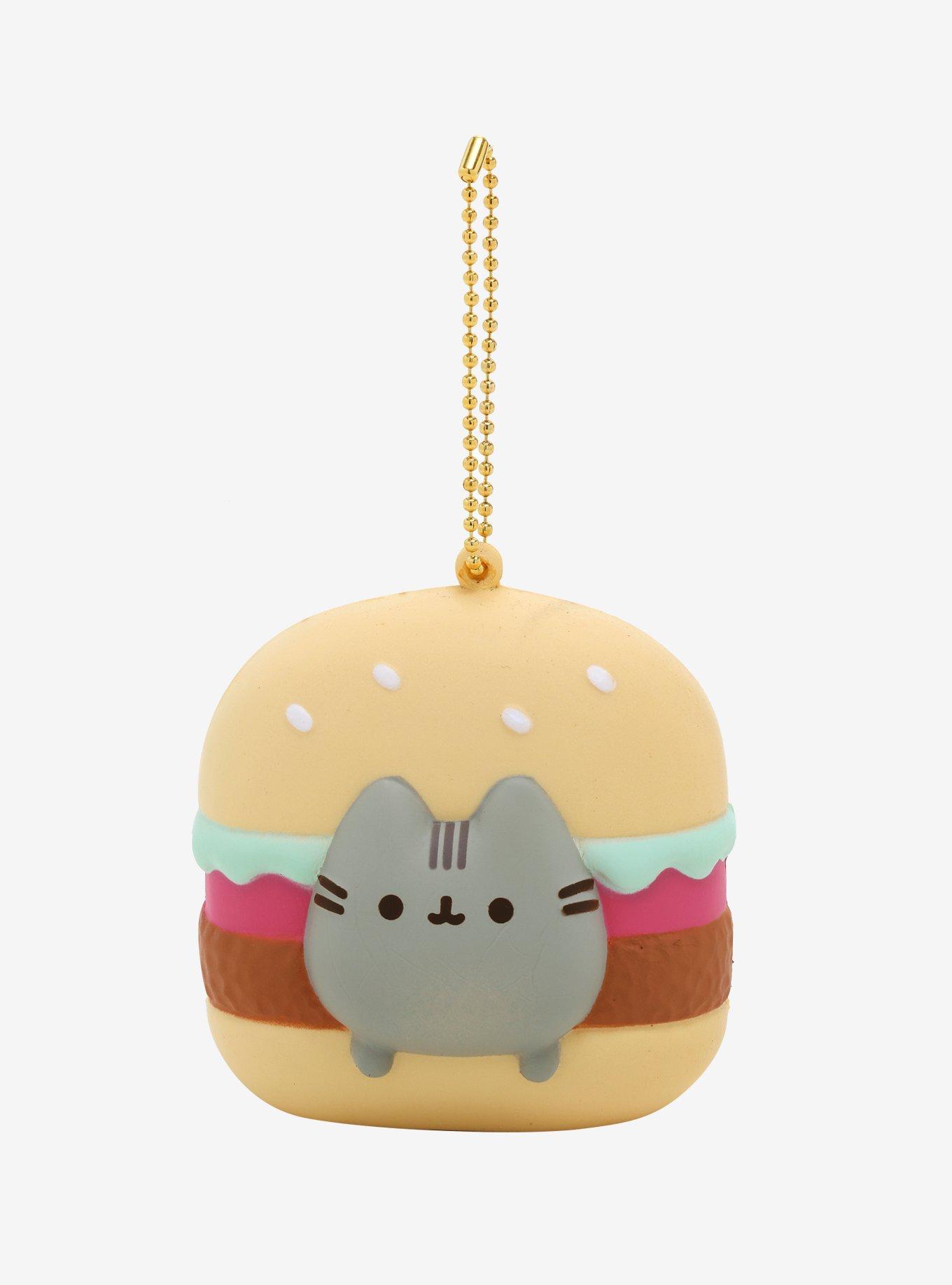 Pusheen Hamburger Square Squishy Key Chain, , hi-res