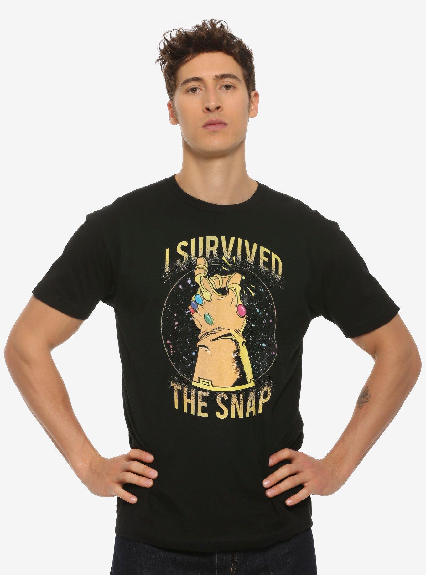 Marvel Avengers: Infinity War Snap Survivor T-Shirt - BoxLunch Exclusive, BLACK, hi-res