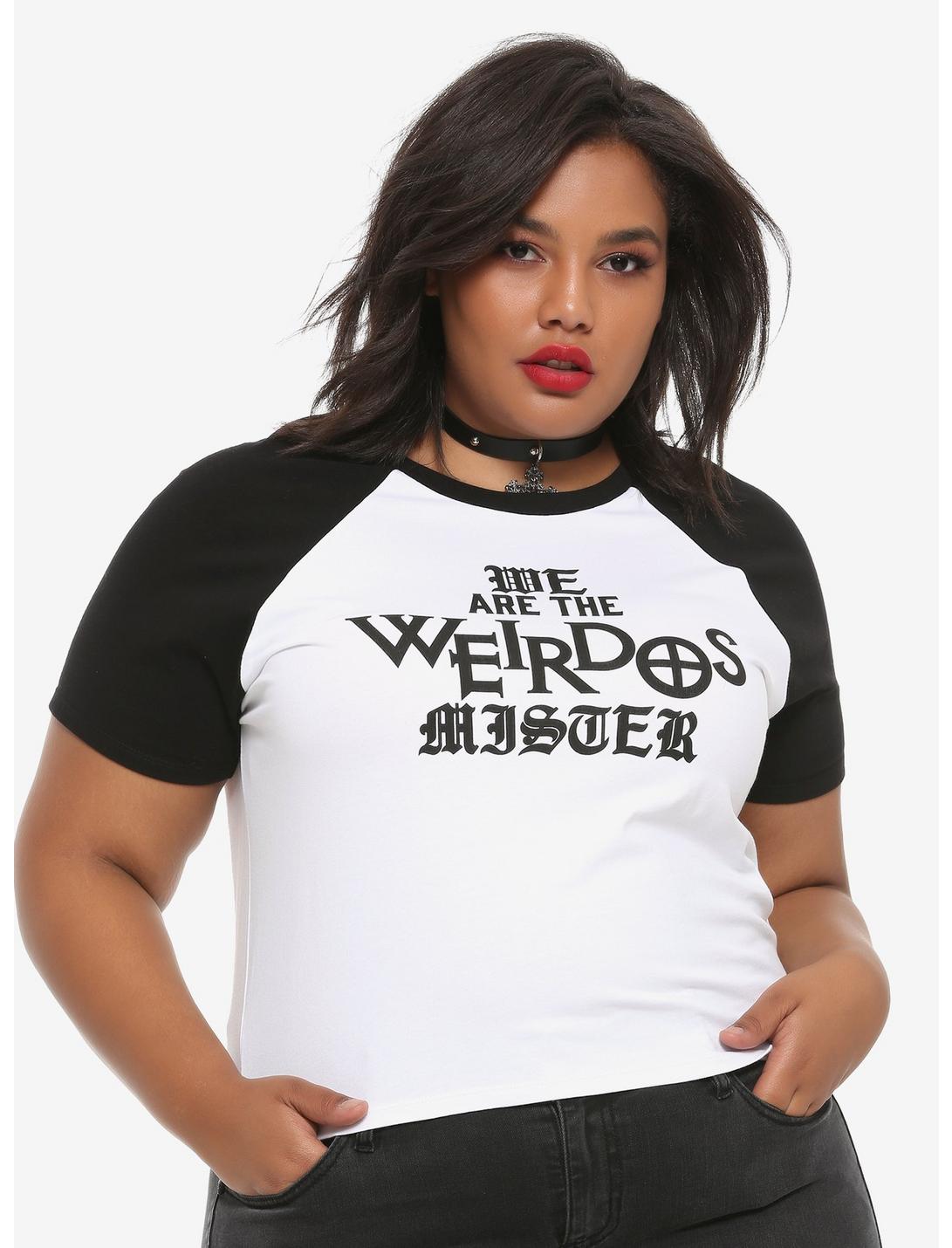 The Craft We Are The Weirdos Mister Girls Crop Raglan Plus Size, BLACK, hi-res