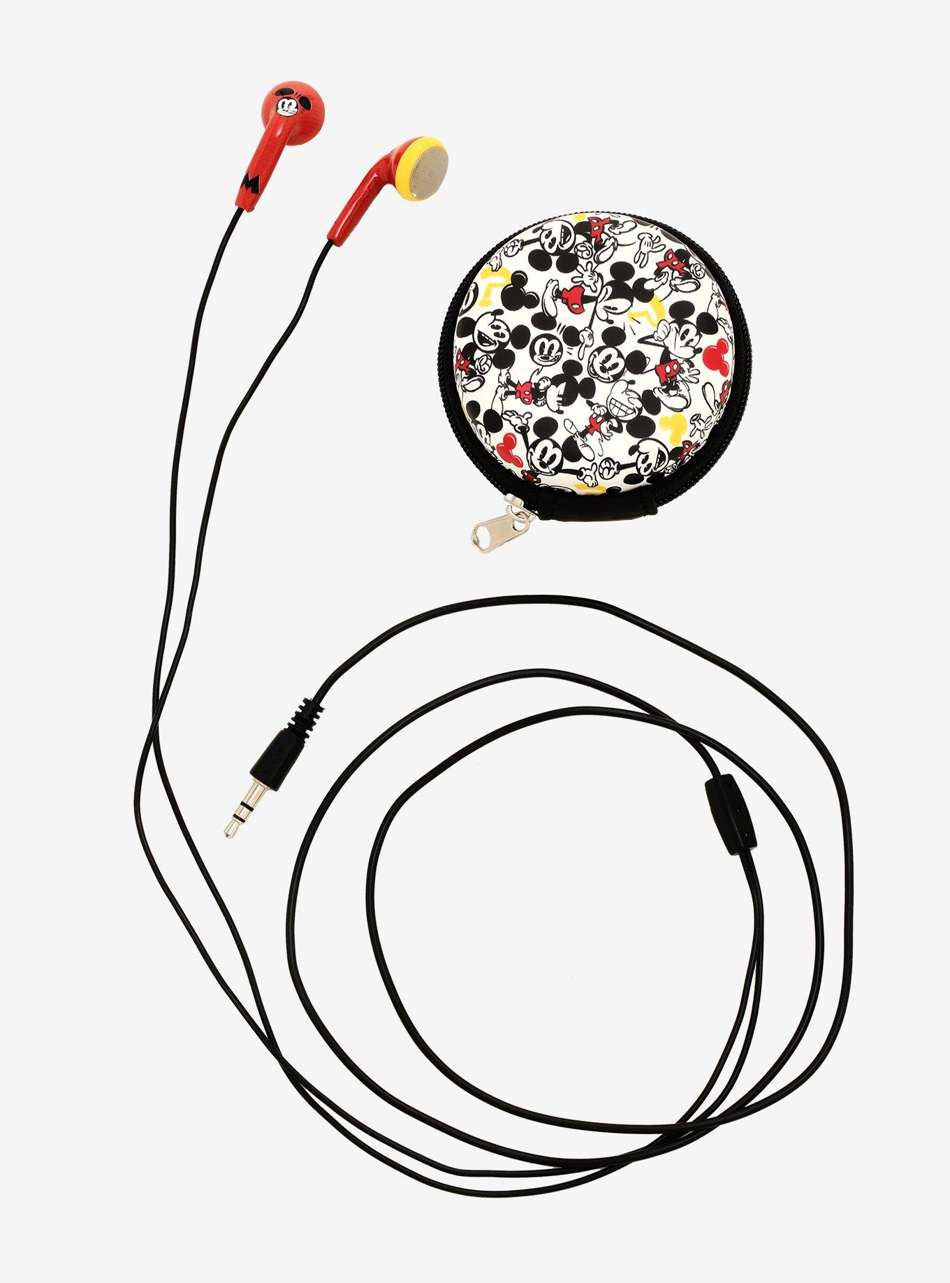 Disney Mickey Mouse Pie-Eyed Print Earbuds with Case - BoxLunch Exclusive, , hi-res
