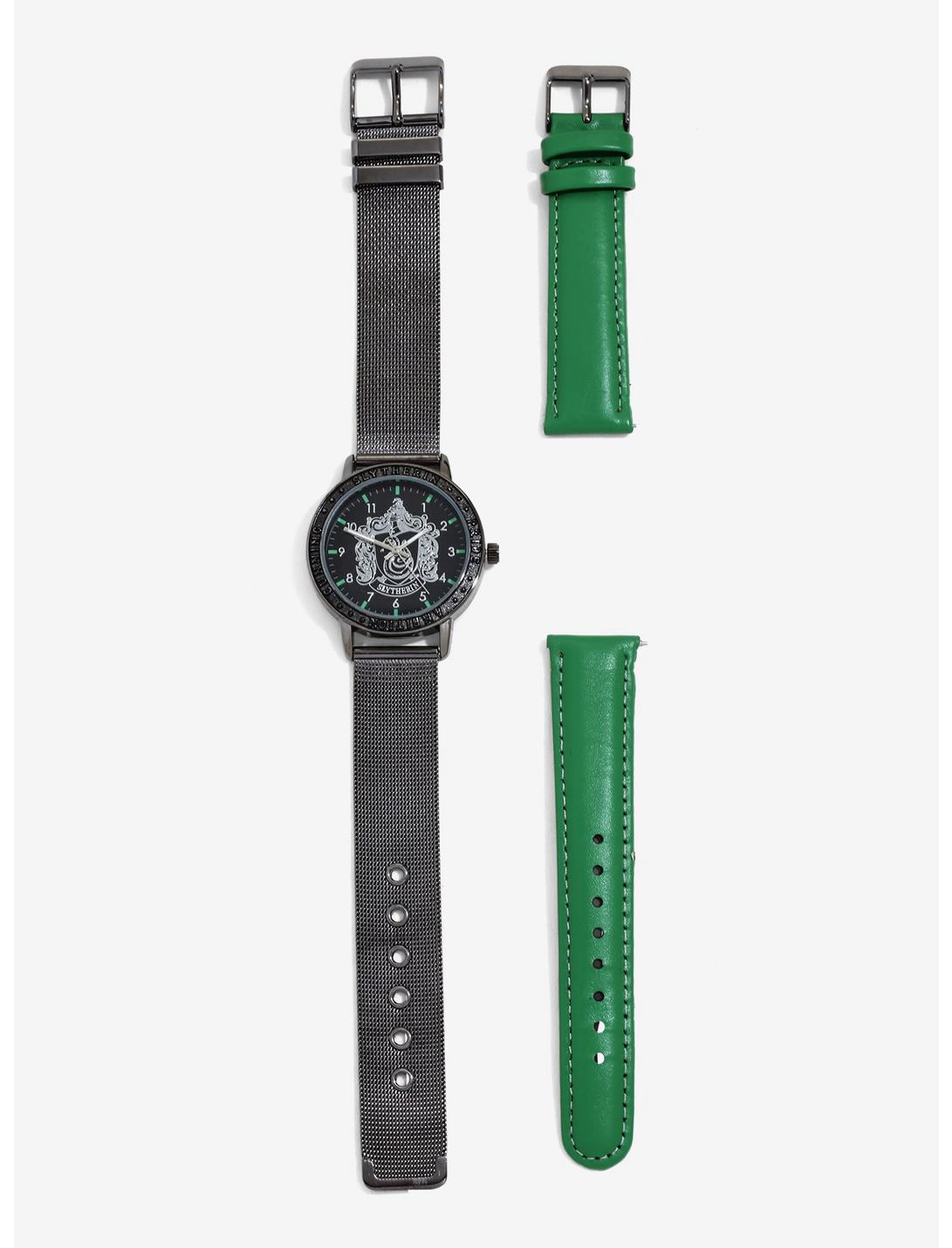 Harry Potter Slytherin Metal & Leather Watch Set - BoxLunch Exclusive, , hi-res