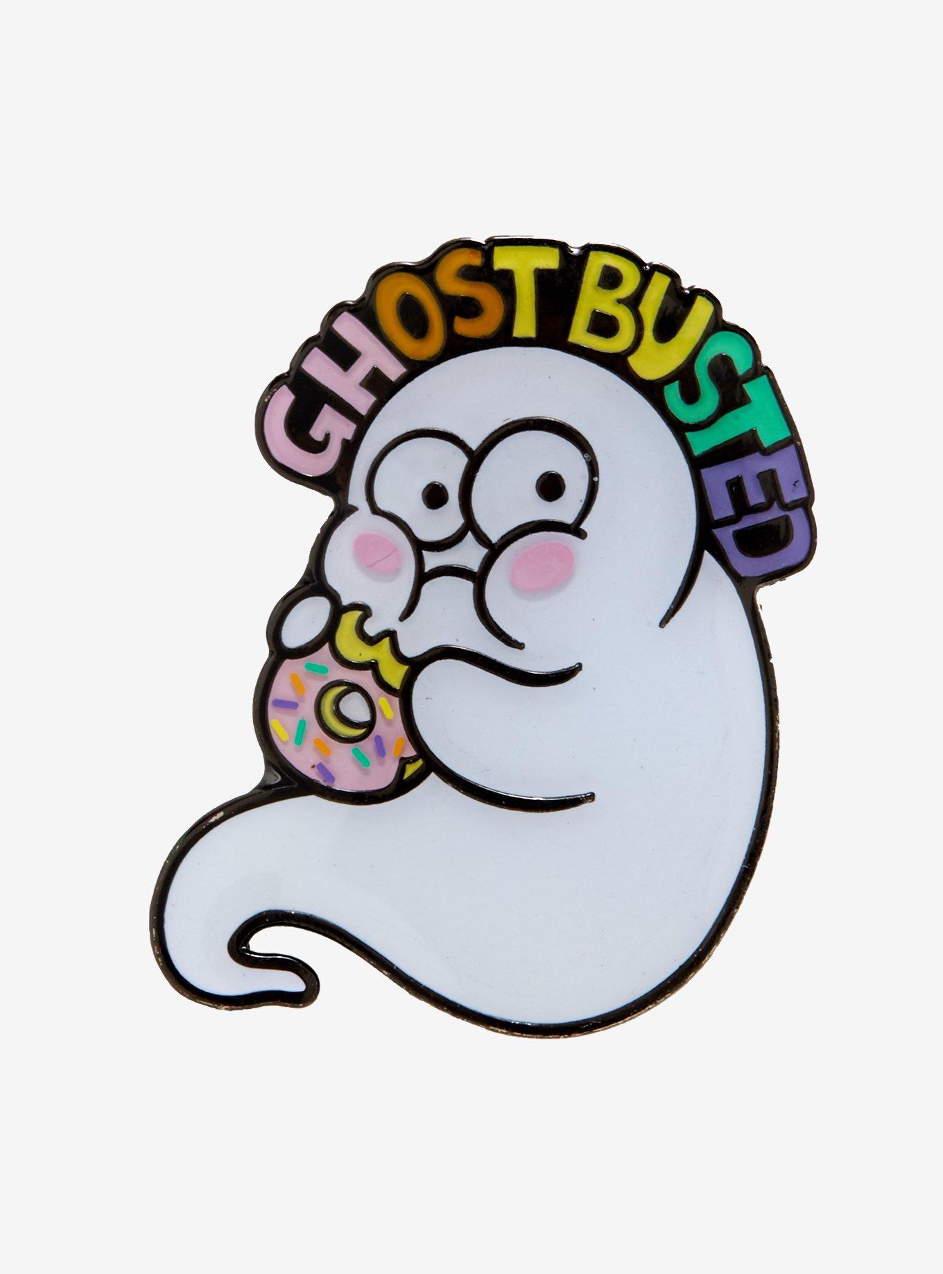 Lumi Ghost Busted Enamel Pin, , hi-res