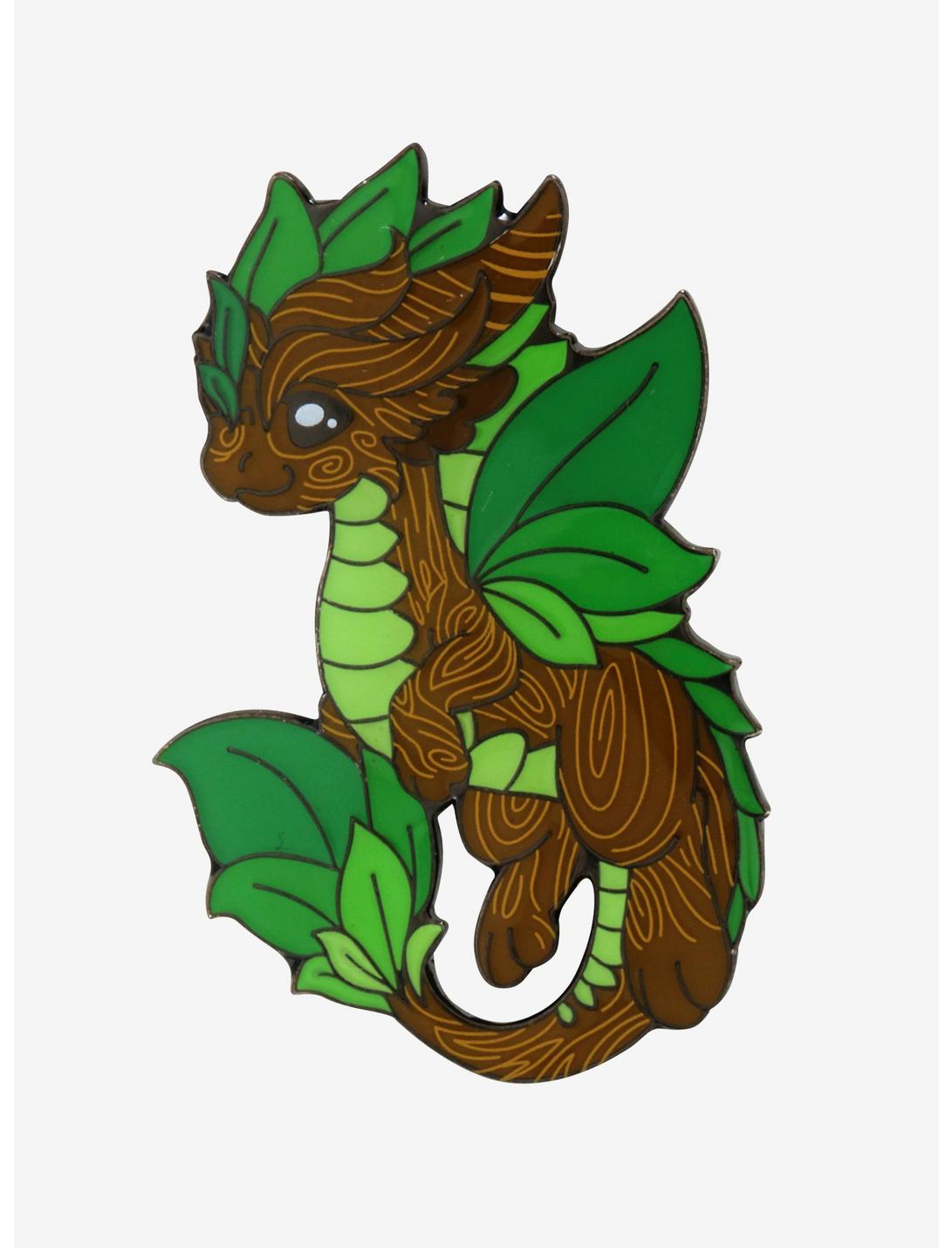 Sage Dragon Enamel Pin, , hi-res