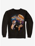 Hotdog Corgis Sweatshirt, BLACK, hi-res
