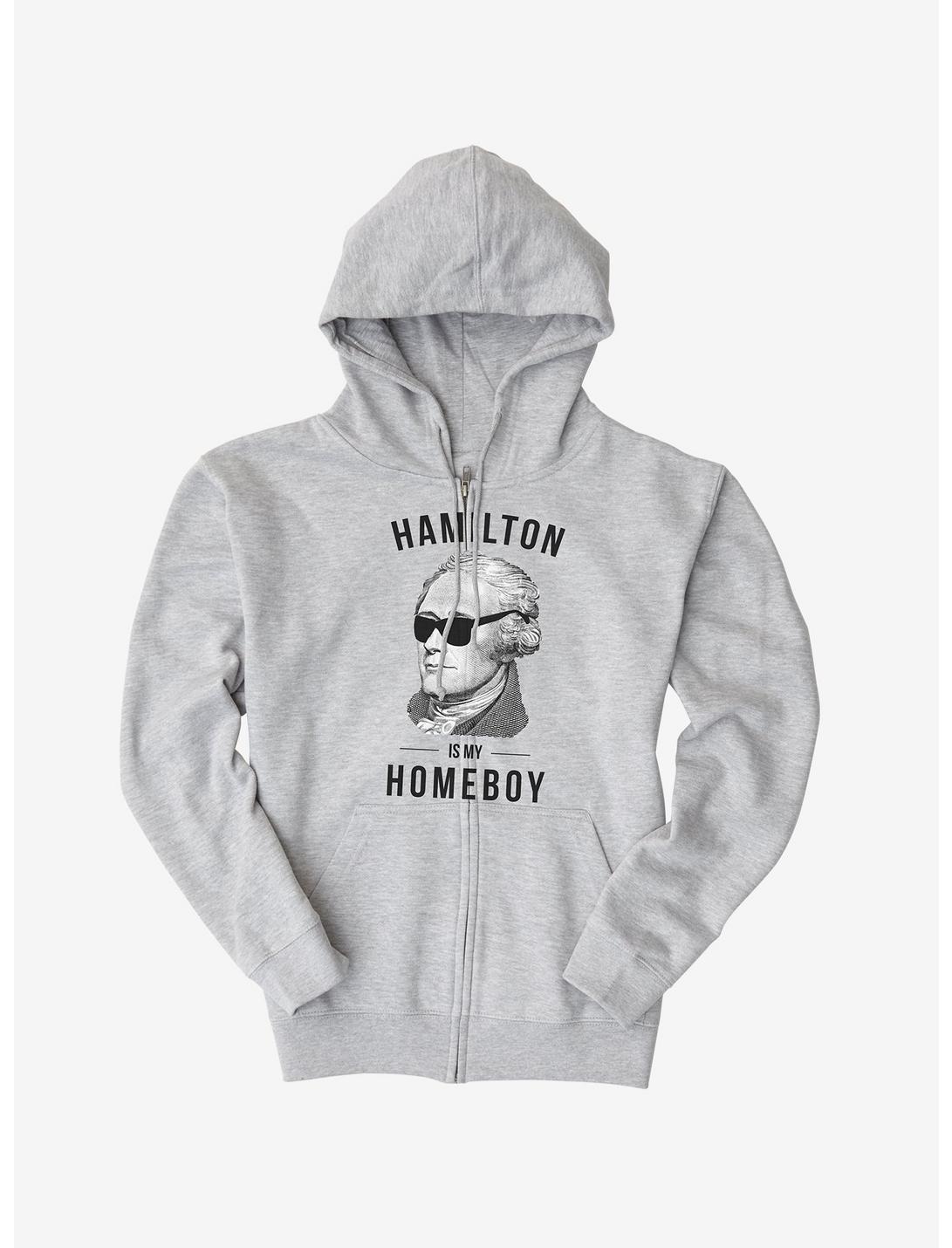 Hamilton Is My Homeboy Hoodie, HEATHER GREY, hi-res