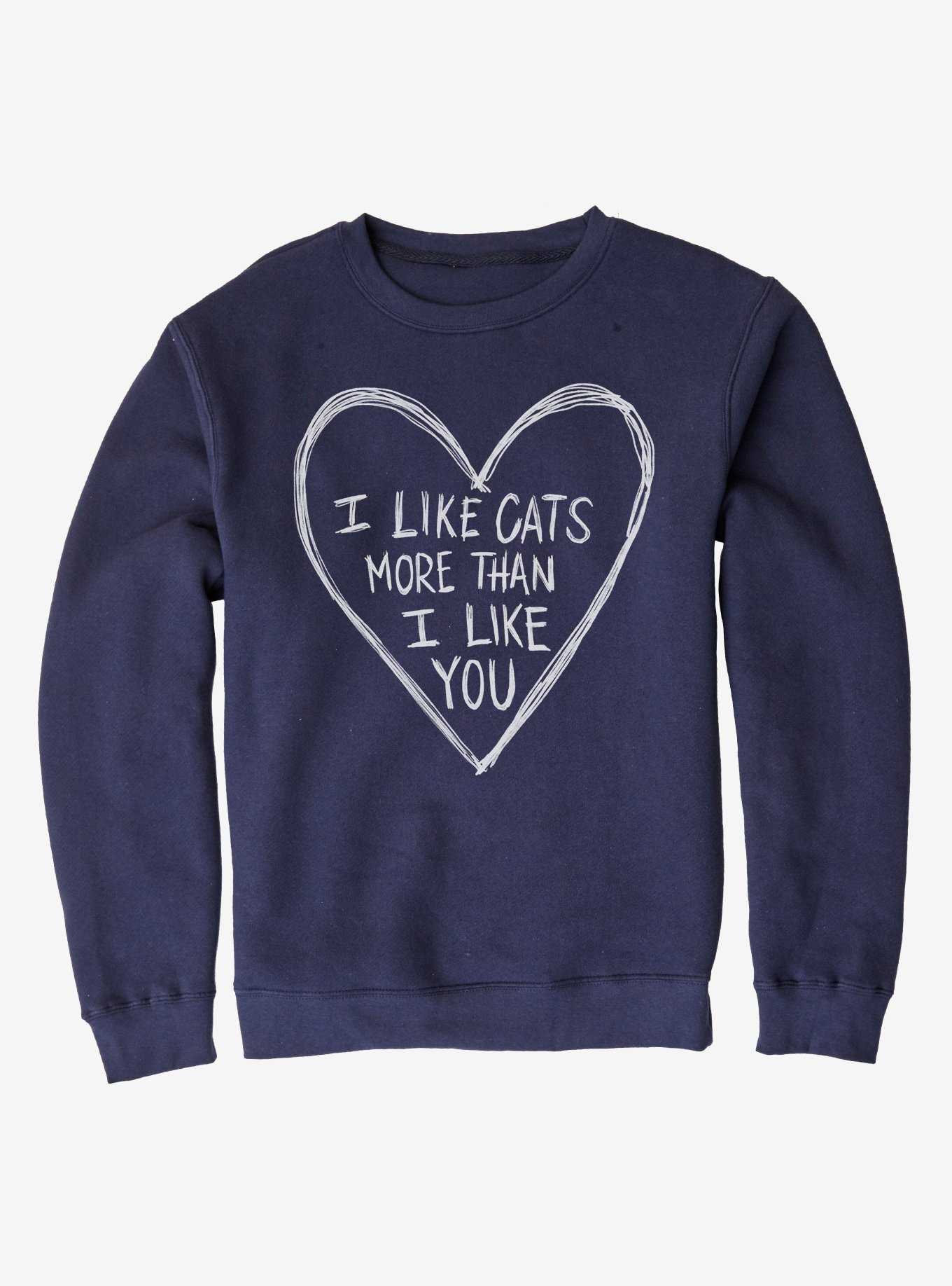 I Like Cats Sweatshirt, , hi-res