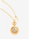 Harry Potter Deathly Hallows Gold Watch Necklace - BoxLunch Exclusive, , hi-res