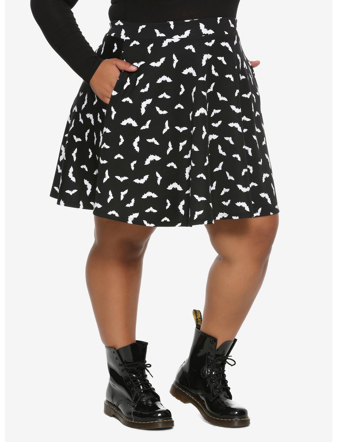 Bat Skater Skirt Plus Size, MULTI, hi-res