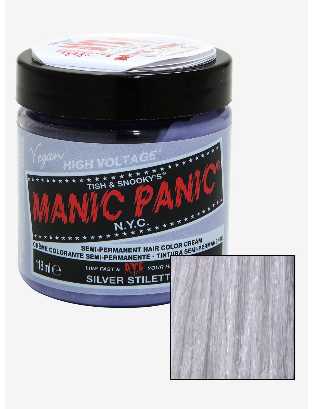 Manic Panic Silver Stiletto Semi-Permanent Hair Color Cream Dye, , hi-res