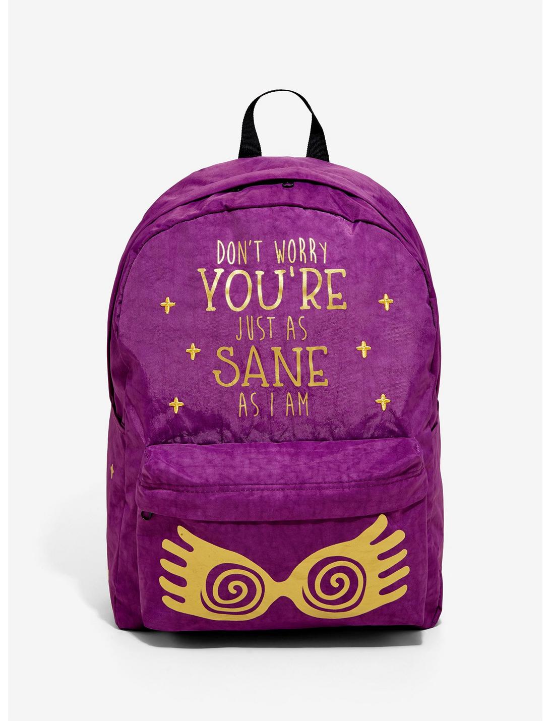 Harry Potter Luna Lovegood Sane As I Am Backpack, , hi-res