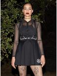 The Craft Pentagram Suspender Skirt, BLACK, hi-res