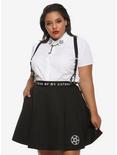 The Craft Pentagram Suspender Skirt Plus Size, BLACK, hi-res