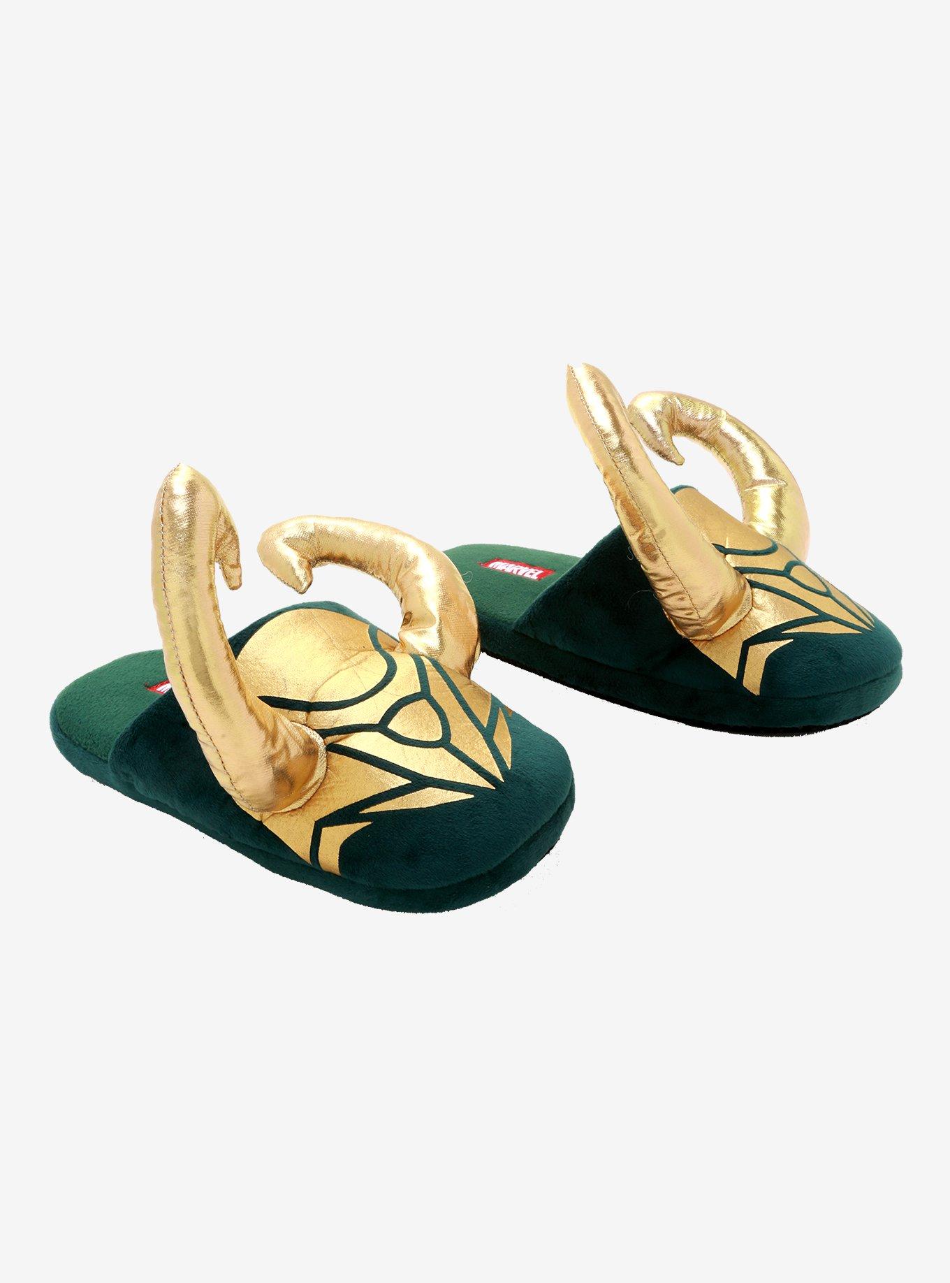 Optø, optø, frost tø Inficere Motley Marvel Loki Plush Slippers | Hot Topic