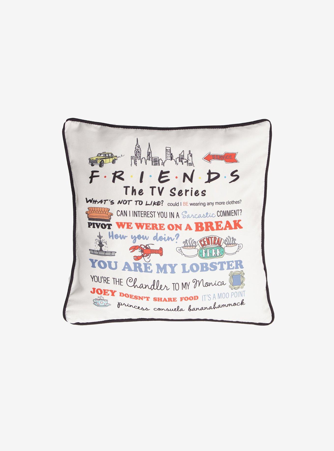 Friends Quotes Decorative Pillow Cover, , hi-res