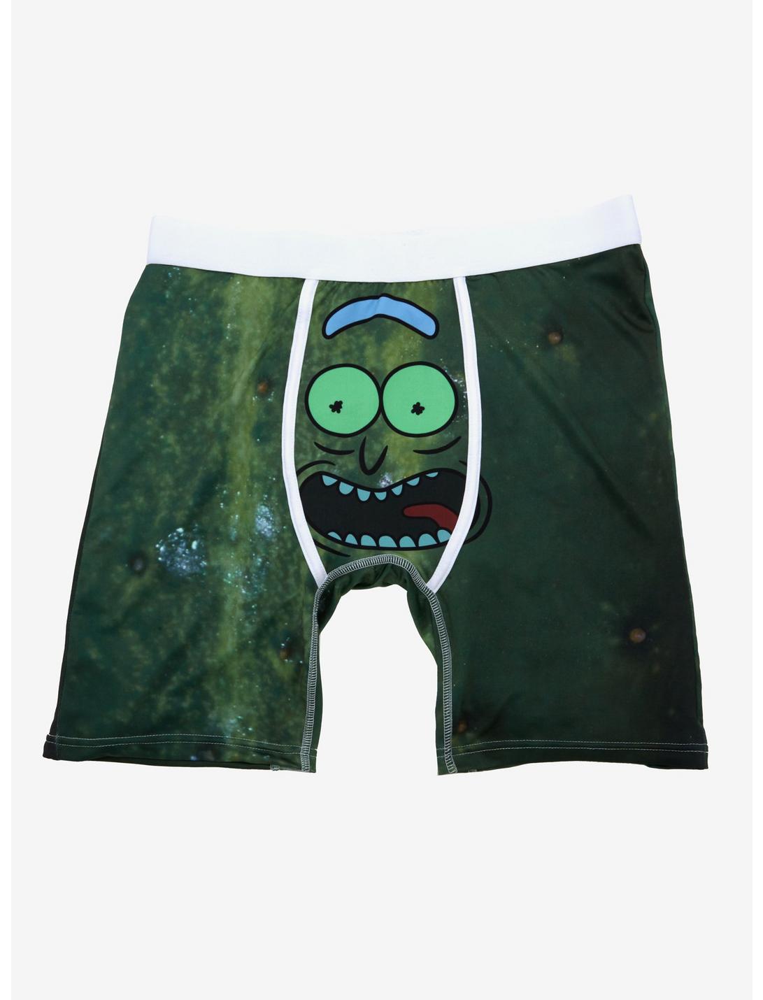 Rick And Morty Pickle Rick Face Boxer Briefs, MULTI, hi-res