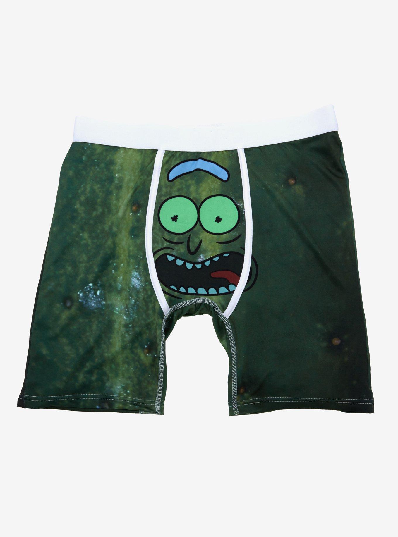 Rick And Morty Pickle Rick Face Boxer Briefs, MULTI, hi-res