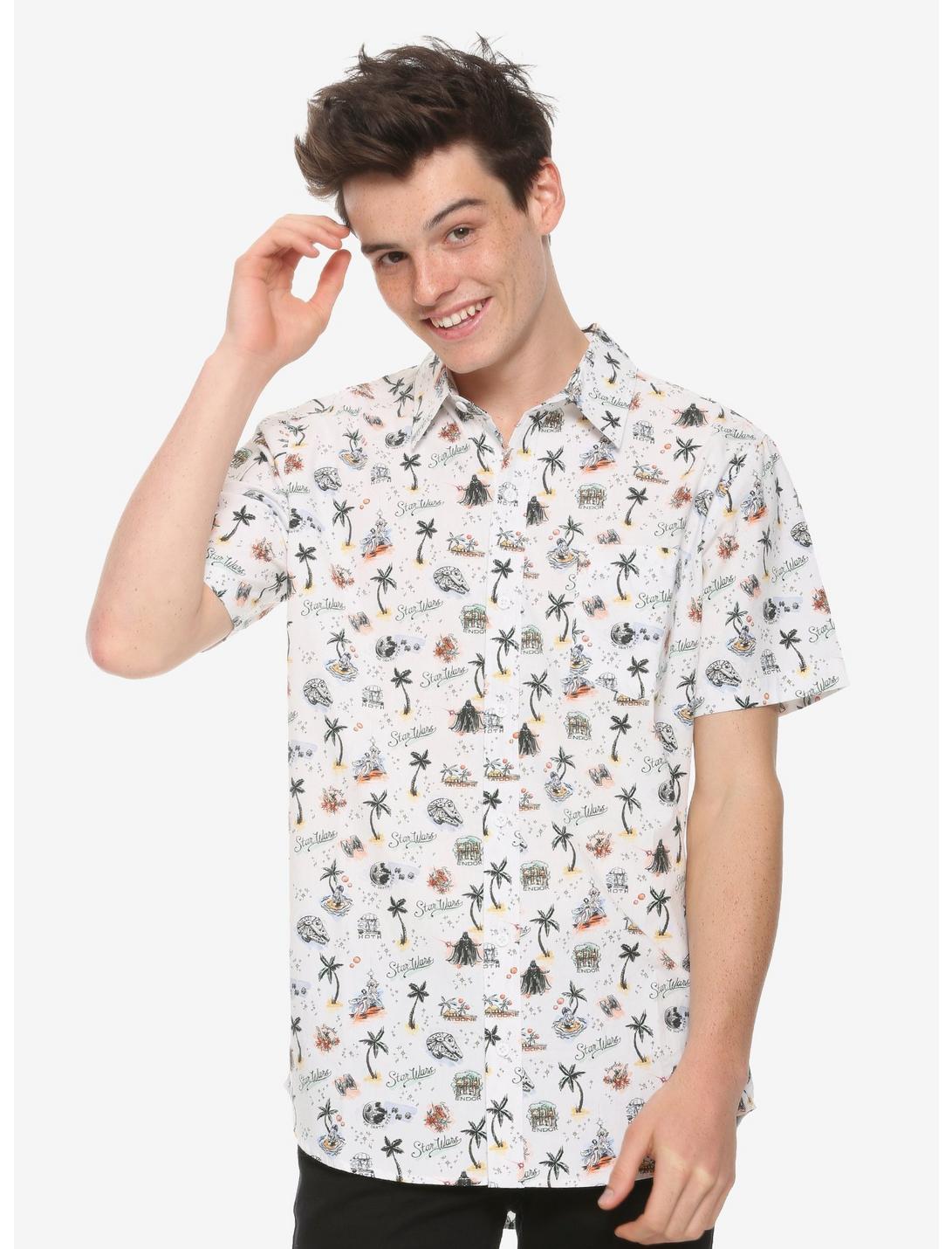 Our Universe Star Wars Vacation Woven Button-Up, MULTI, hi-res