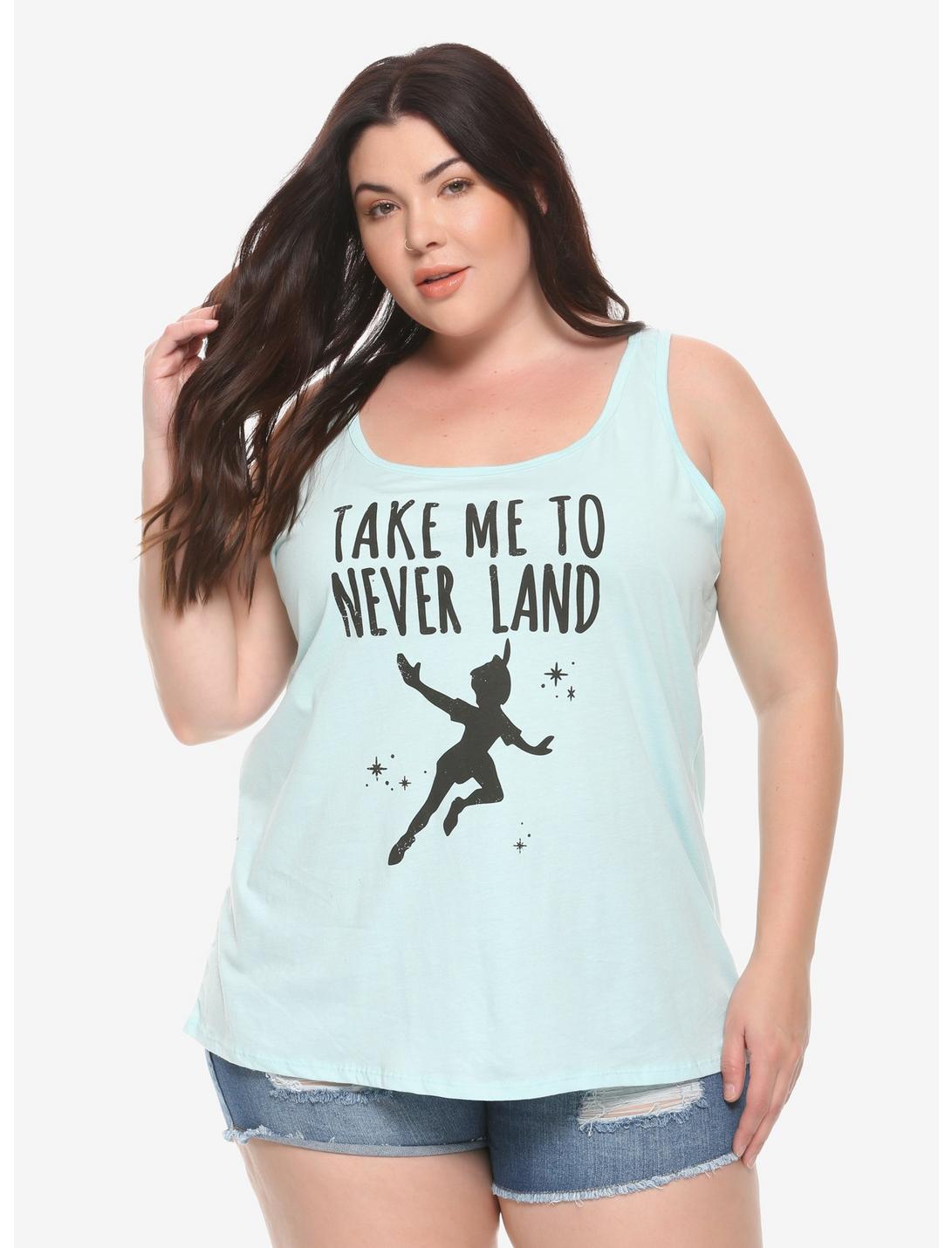 Disney Peter Pan Take Me To Never Land Girls Tank Top Plus Size, BLACK, hi-res