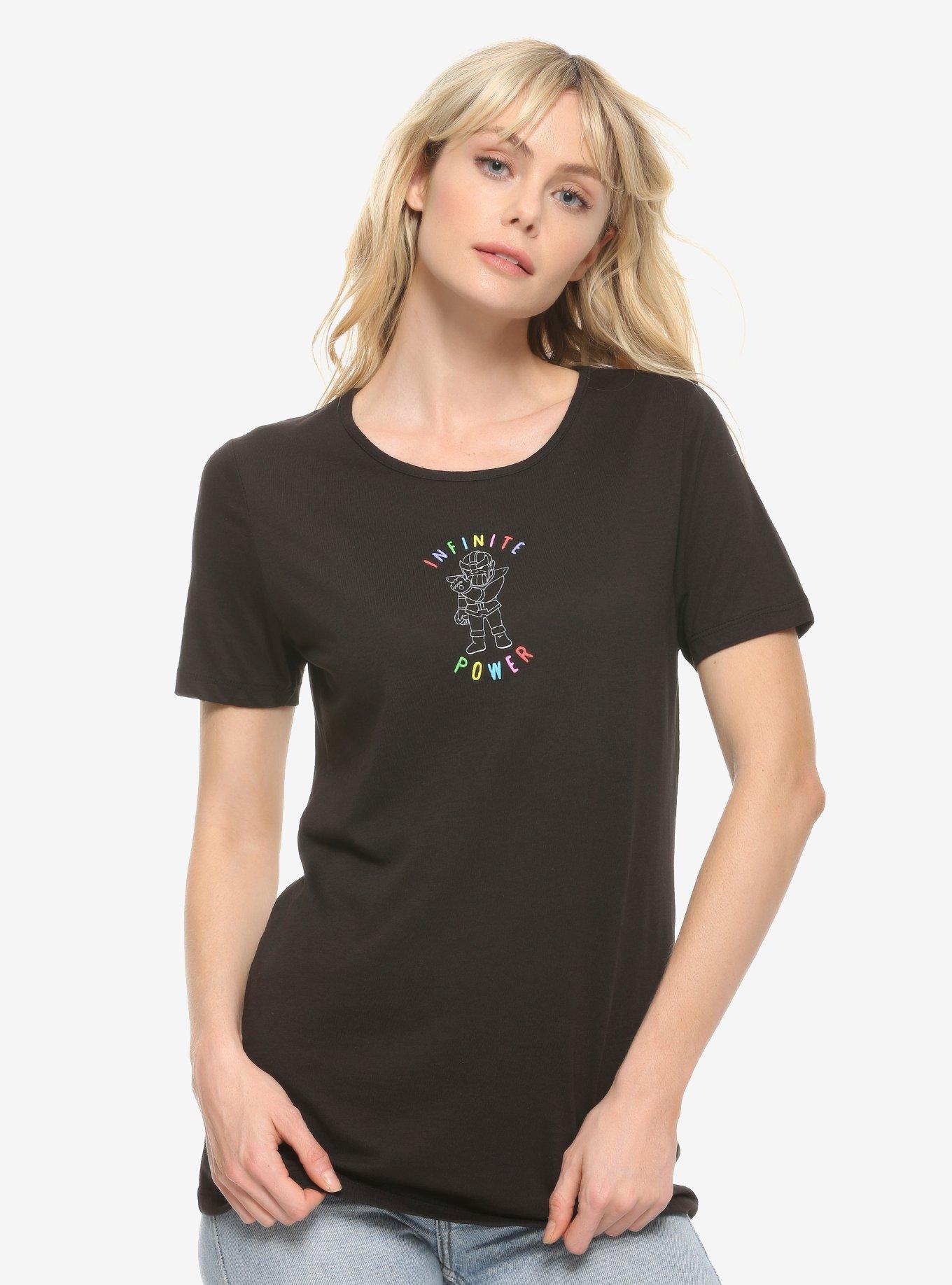 Marvel Avengers Thanos Infinite Power Women's T-Shirt - BoxLunch Exclusive, BLACK, hi-res