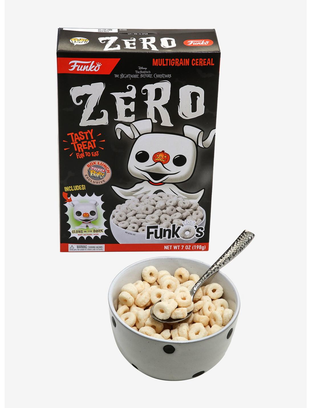 Funko Disney The Nightmare Before Christmas FunkO's Cereal with Pocket Pop! Glow-in-the-Dark Zero Cereal - BoxLunch Exclusive, , hi-res