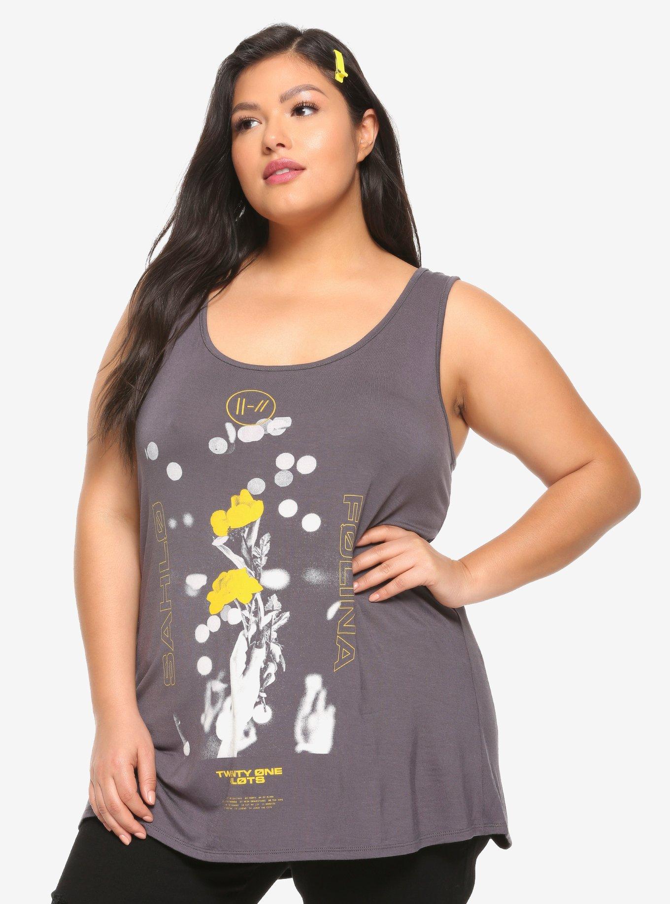 Twenty One Pilots Sahlo Folina Girls Tank Top Plus Size, BLACK, hi-res