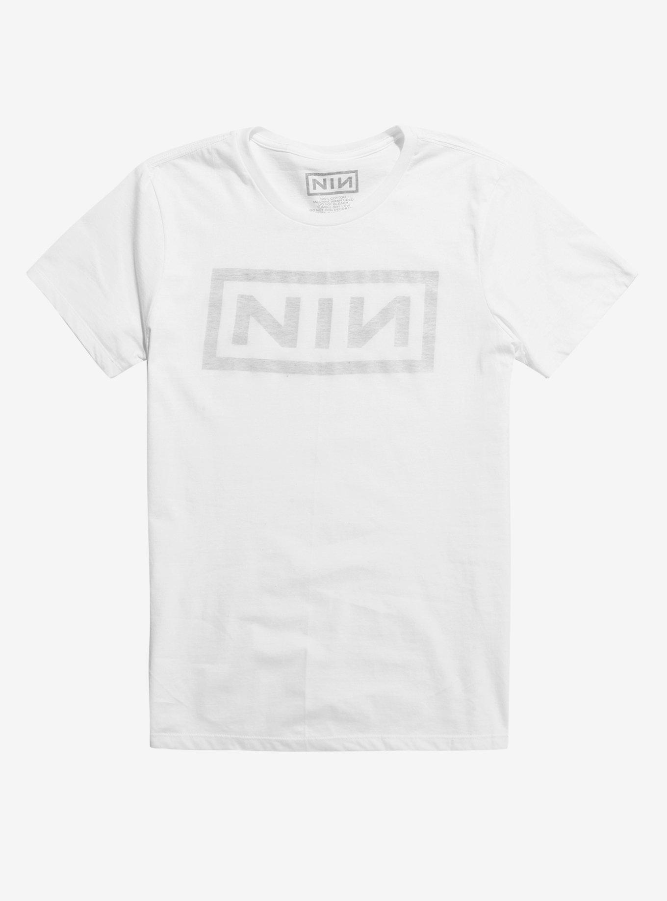 Nine Inch Nails Inside Out Logo T-Shirt, WHITE, hi-res