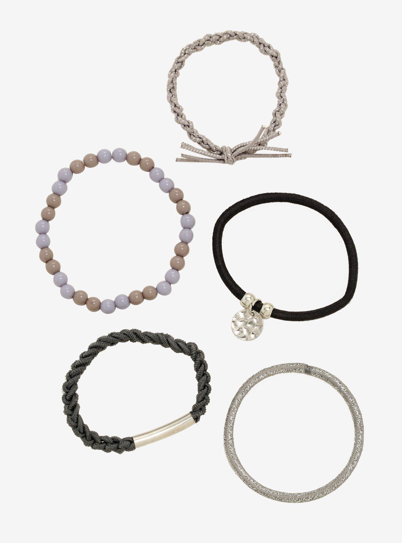 Silver Hair Elastic Set, , hi-res