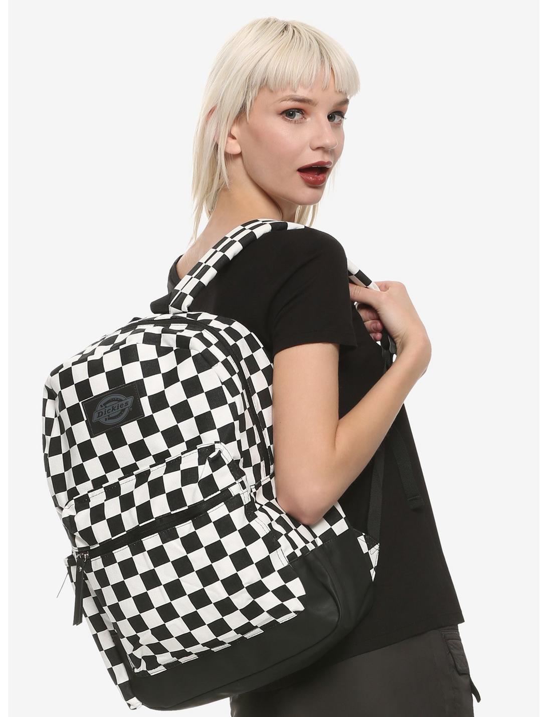 Dickies Checkerboard Faux Leather Bottom Backpack, , hi-res
