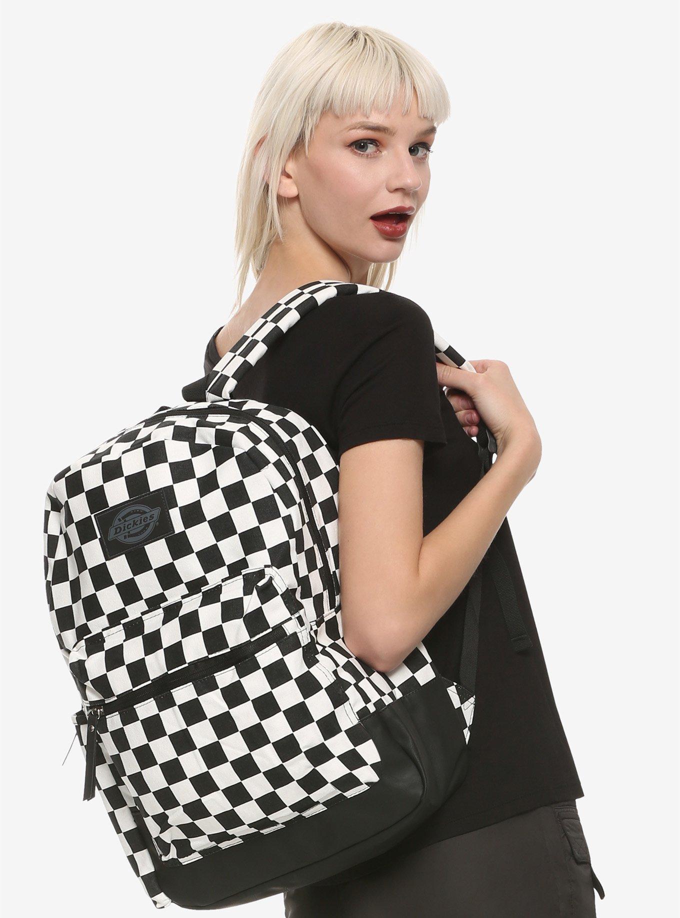 Dickies Checkerboard Faux Leather Bottom Backpack, , hi-res