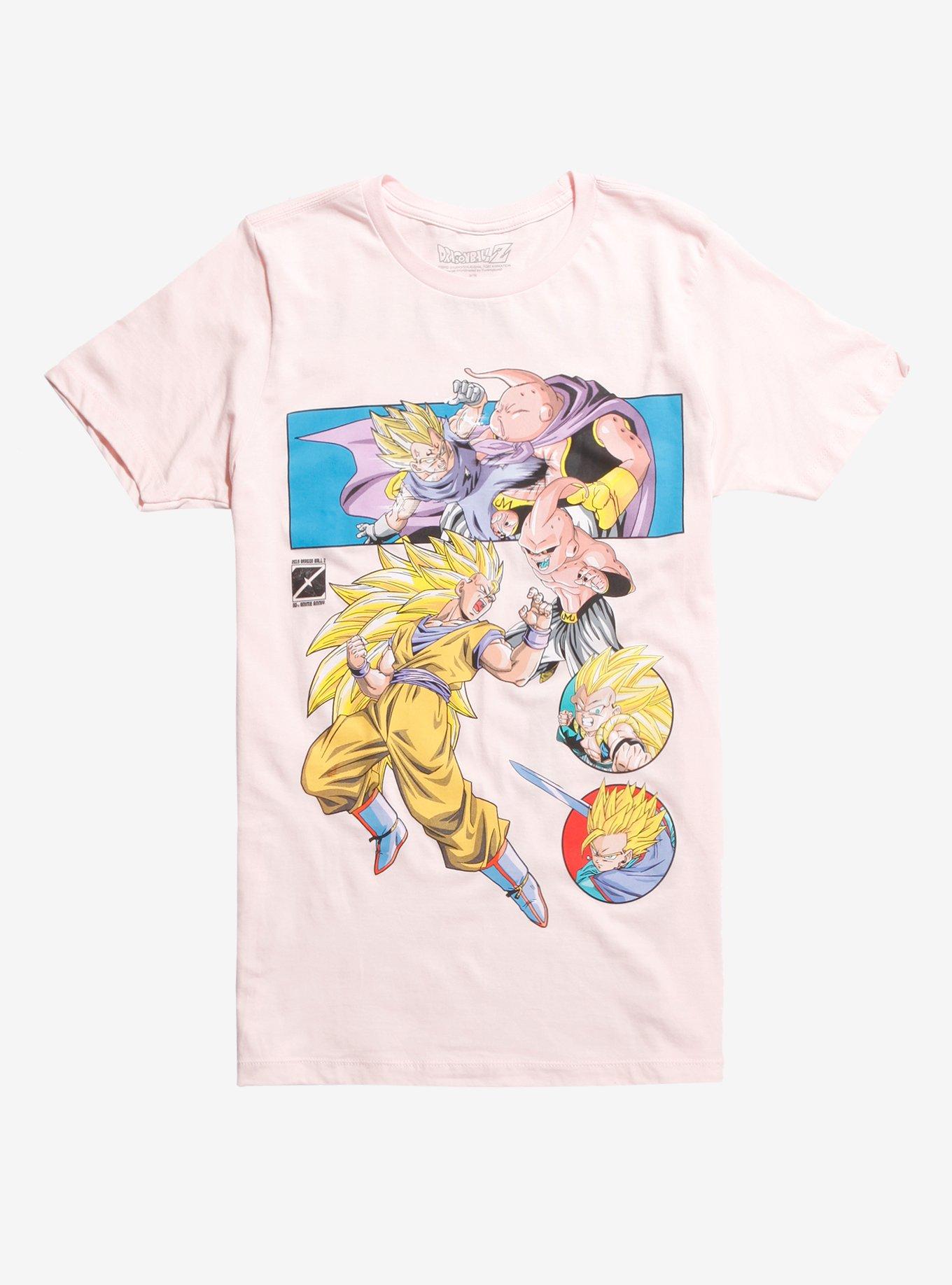 Dragon Ball Z New Adult T-Shirt - Majin Buu Saga Action Front Episodes Bac