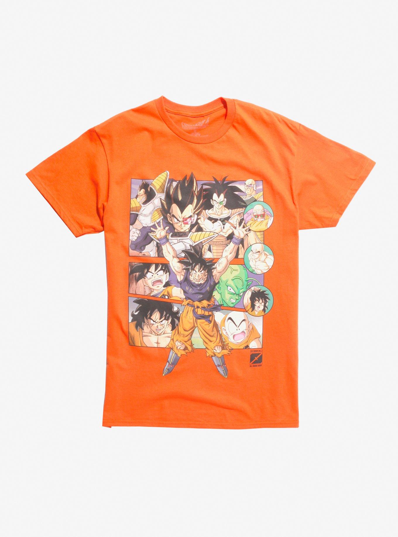  Dragon Ball Z Anime Characters Group Shot Mens Black Graphic  Tee Shirt : Clothing, Shoes & Jewelry