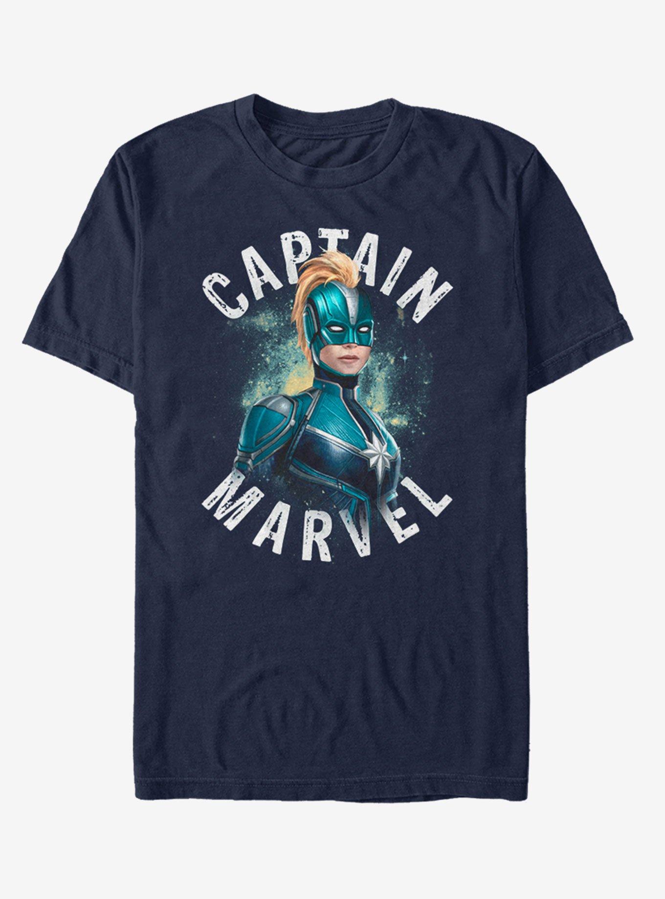 Marvel Captain Marvel Blue T-Shirt, NAVY, hi-res