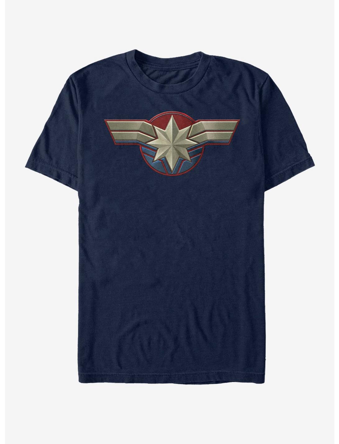 Marvel Captain Marvel Costume LOGO T-Shirt, NAVY, hi-res
