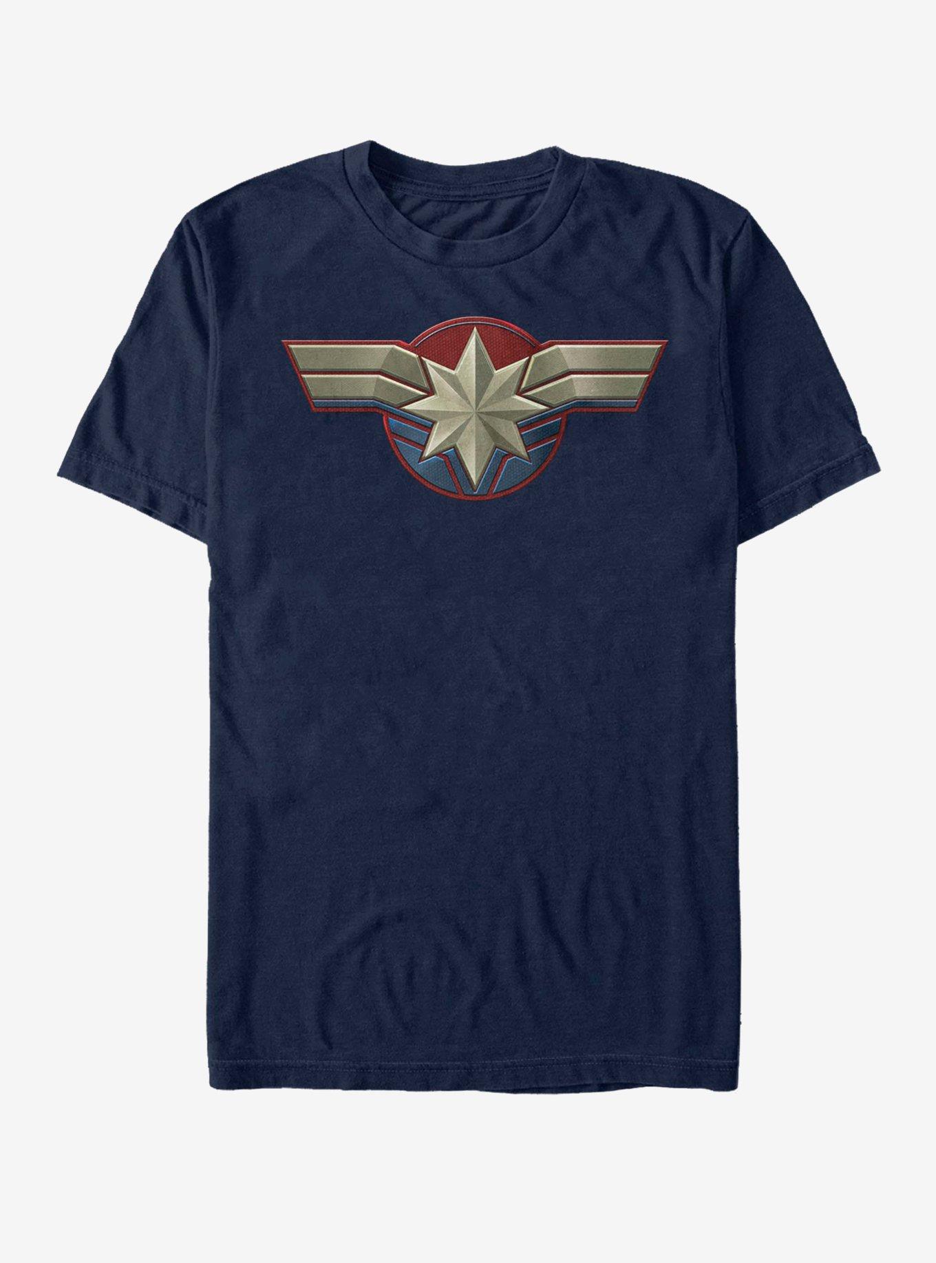 Marvel Captain Marvel Costume LOGO T-Shirt, NAVY, hi-res
