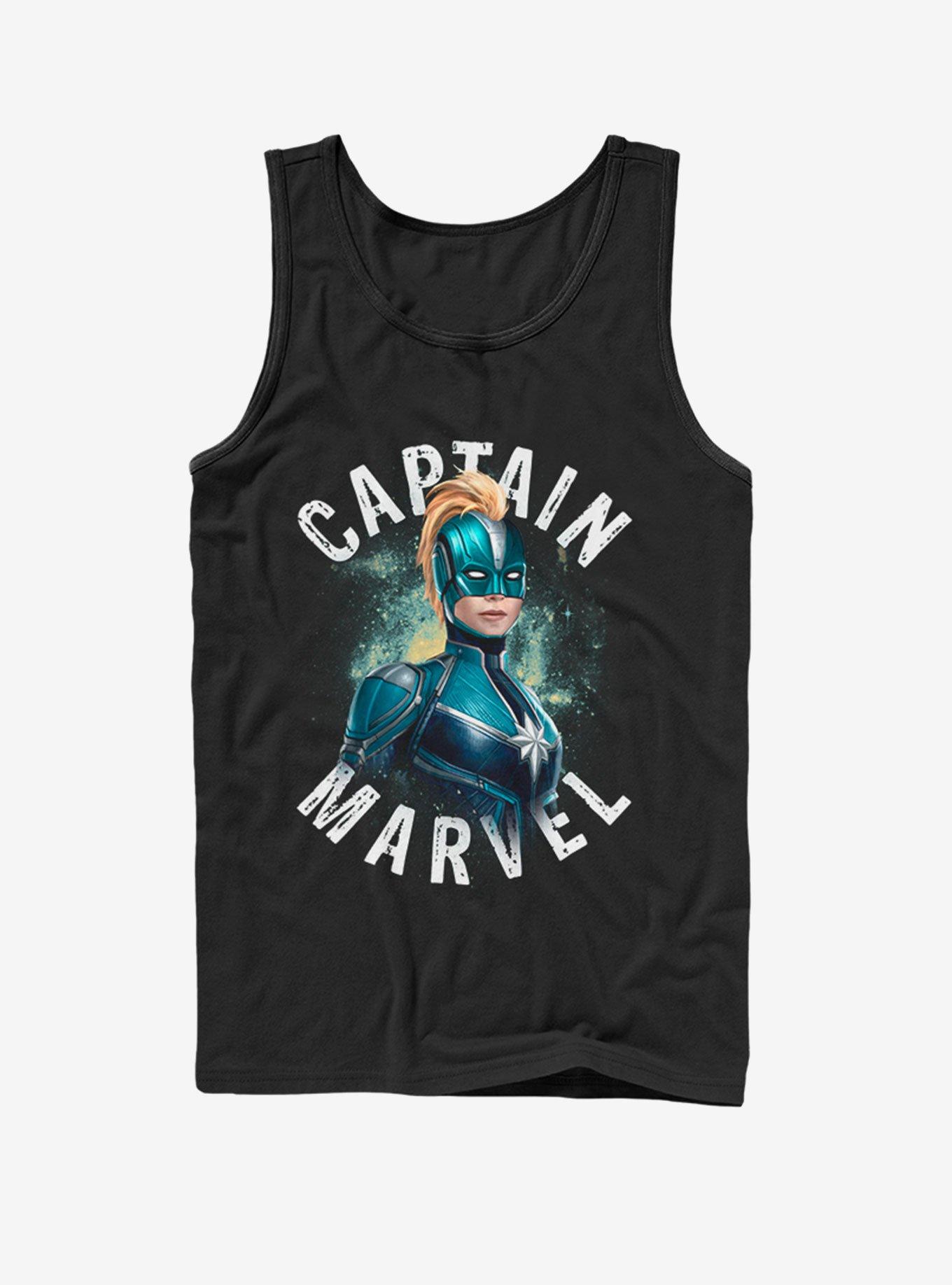 Marvel Captain Marvel Blue Tank, BLACK, hi-res