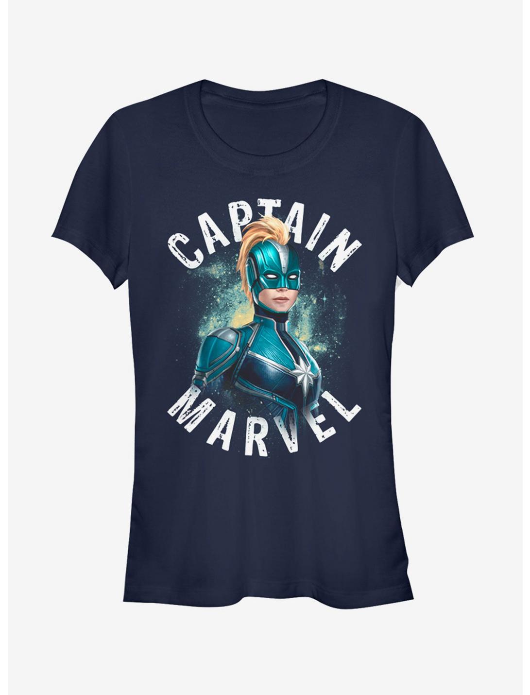 Marvel Captain Marvel Blue Girls T-Shirt, NAVY, hi-res