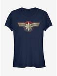 Marvel Captain Marvel Costume LOGO Girls T-Shirt, NAVY, hi-res