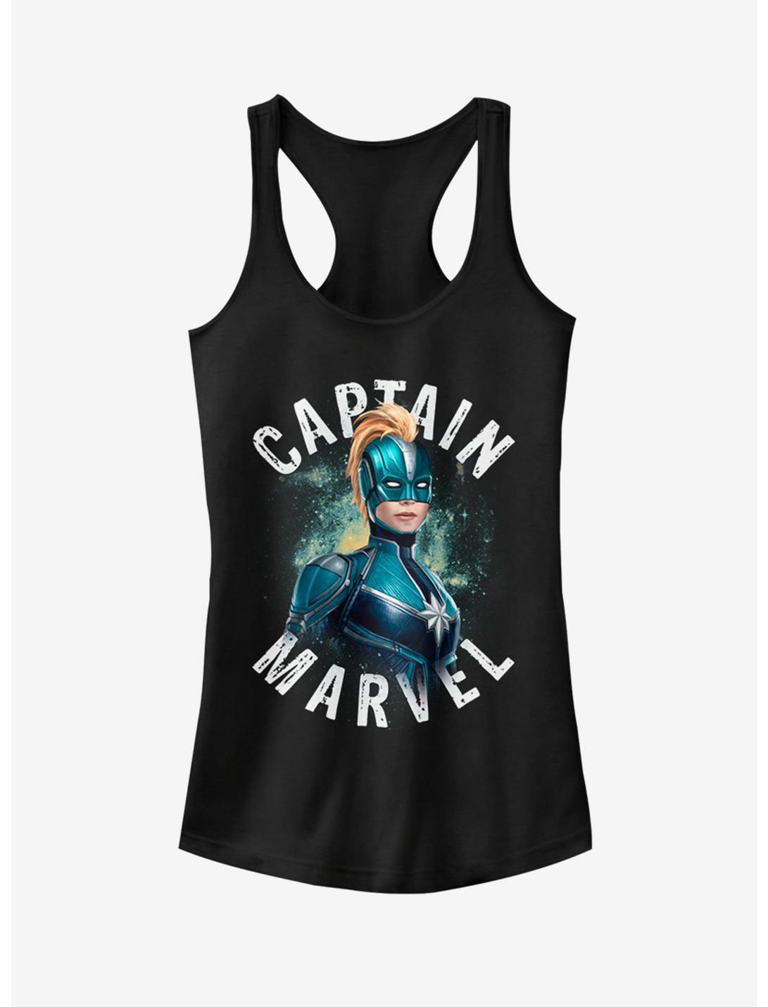 Marvel Captain Marvel Blue Girls Tank, BLACK, hi-res