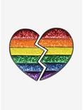Glitter Rainbow Heart Best Friend Enamel Pin Set, , hi-res