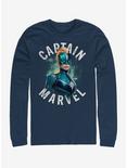 Marvel Captain Marvel Blue Long-Sleeve T-Shirt, NAVY, hi-res