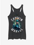 Marvel Captain Marvel Blue Suit Girls Tank, BLK HTR, hi-res