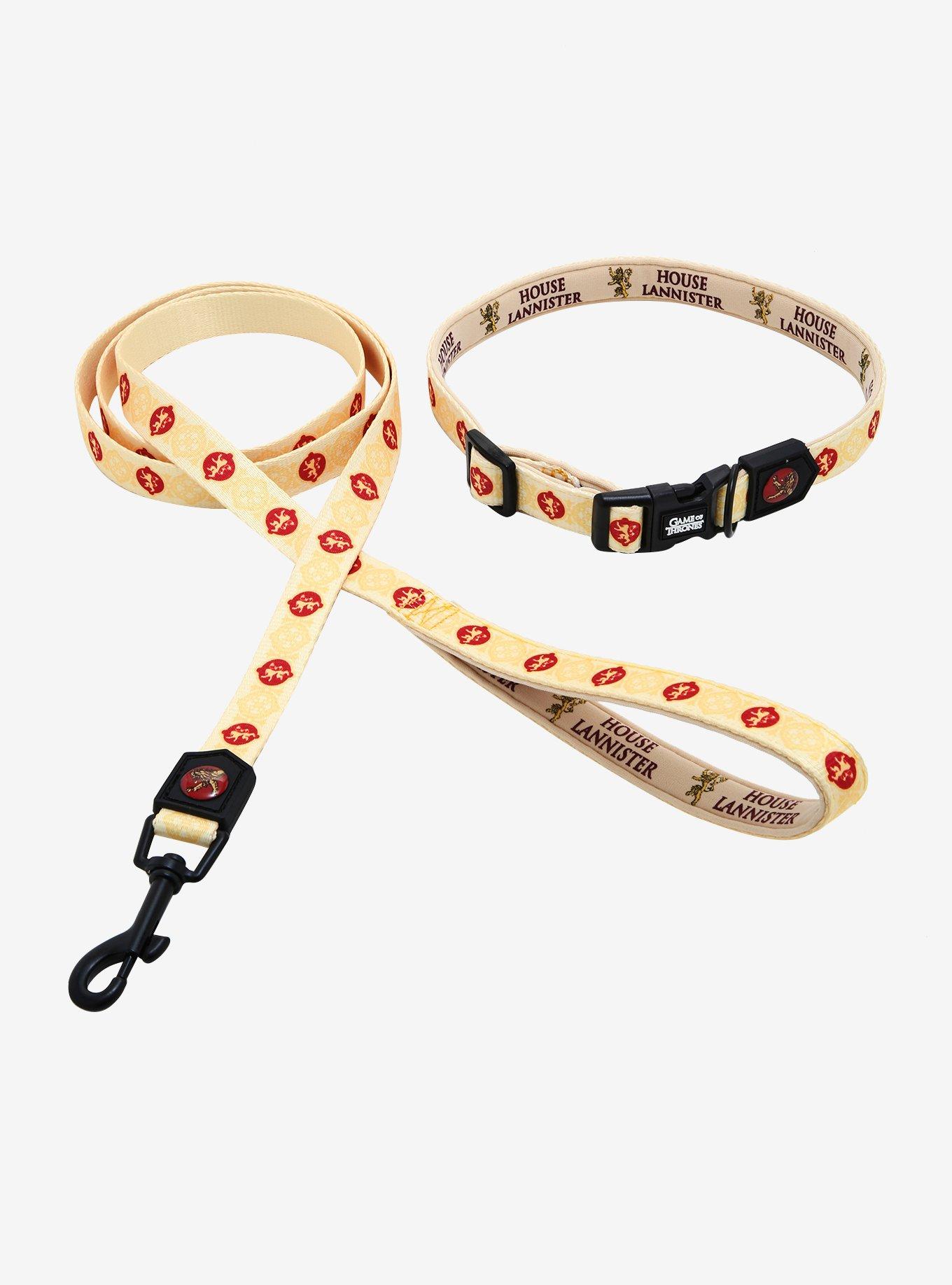 Game of Thrones Lannister Collar and Leash Set, YELLOW, hi-res