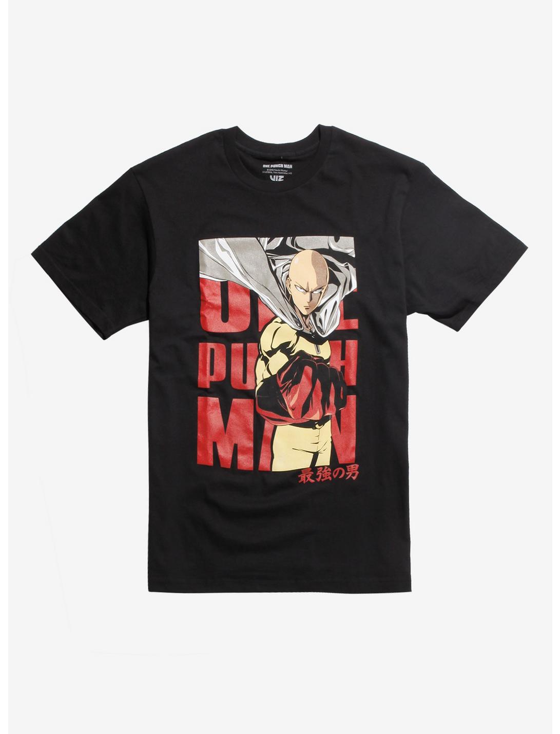 One Punch Man Poster T-Shirt, RED, hi-res