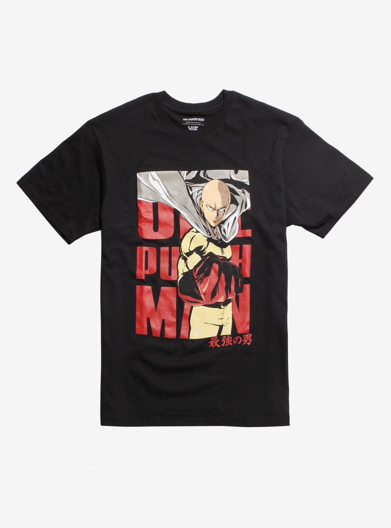 One Punch Man Poster T-Shirt, RED, hi-res