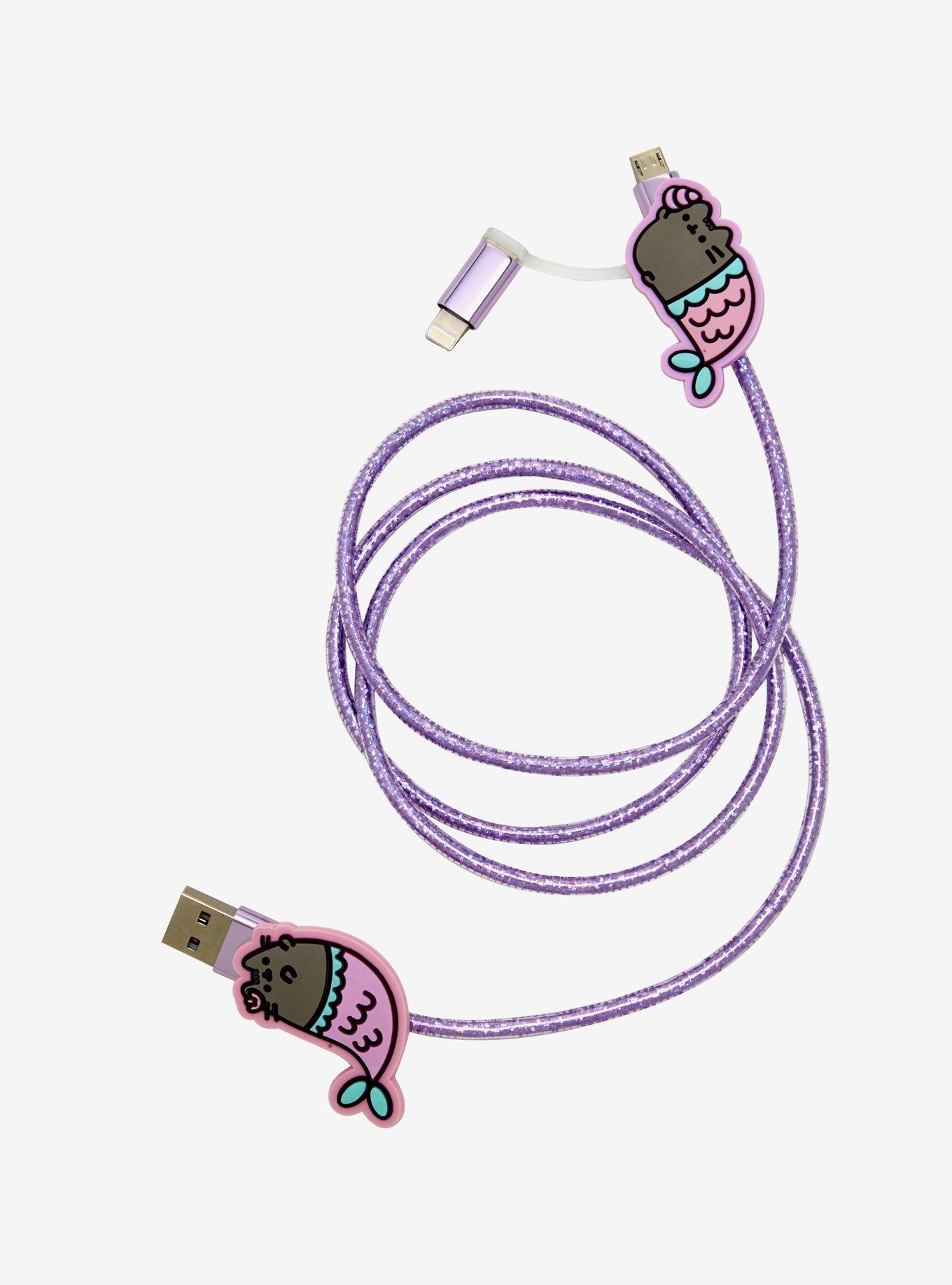 Pusheen Mermaid Pusheen Dual Charging Cable, , hi-res