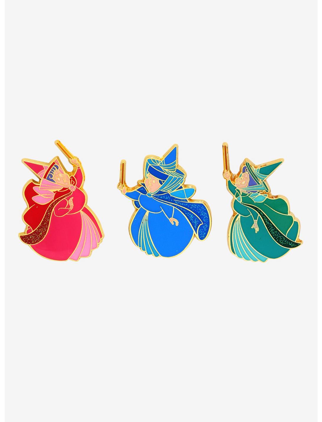 Loungefly Disney Sleeping Beauty Fairy Godmothers Enamel Pin Set - BoxLunch Exclusive, , hi-res